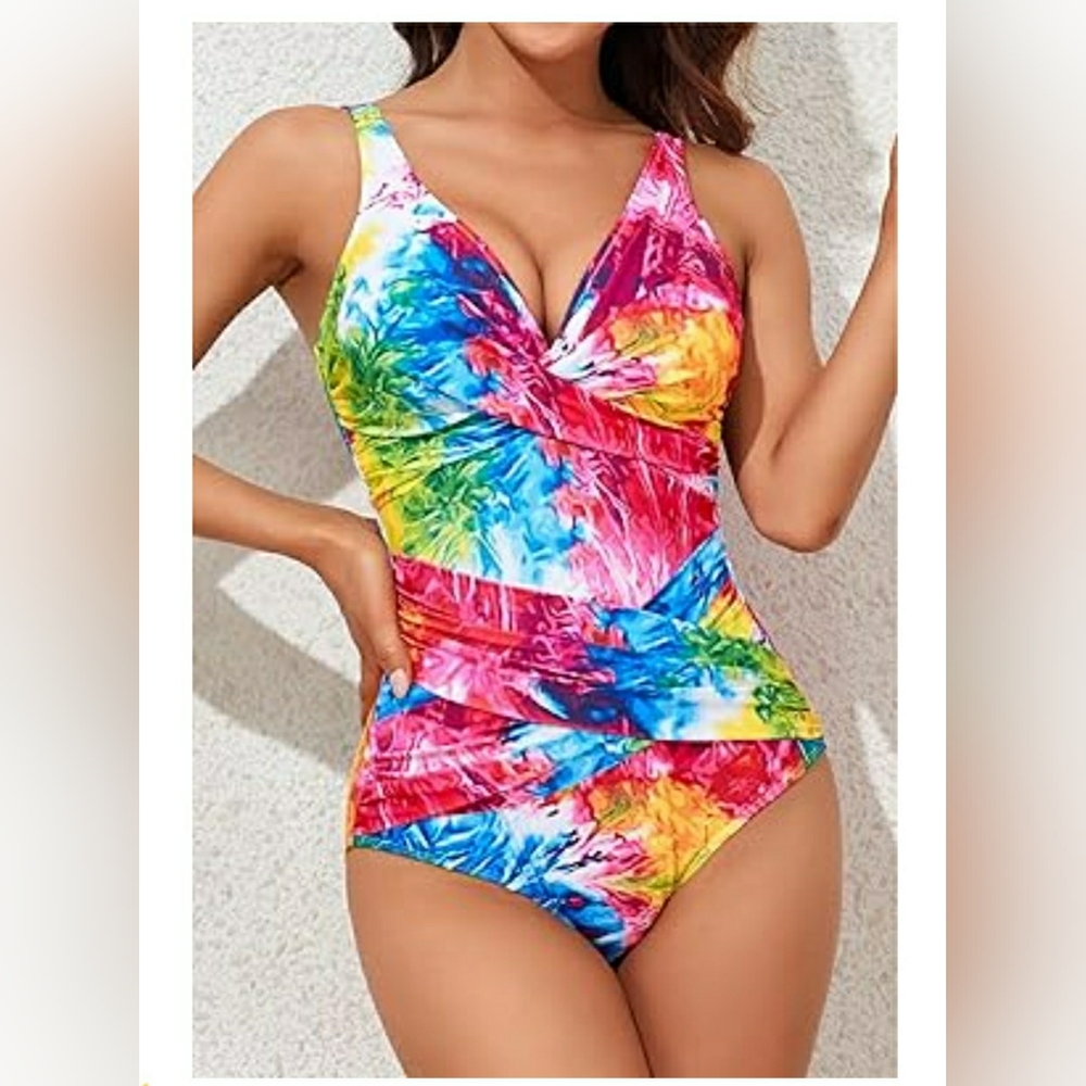 Smismivo BNWT Women's Tummy Control Slumming Swimsuit - Multi XL